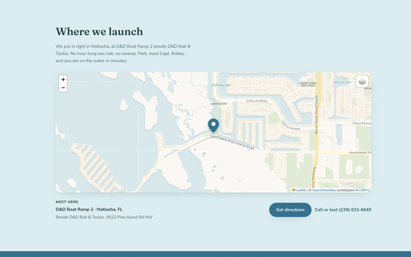 Interactive departure map with Map / Satellite toggle