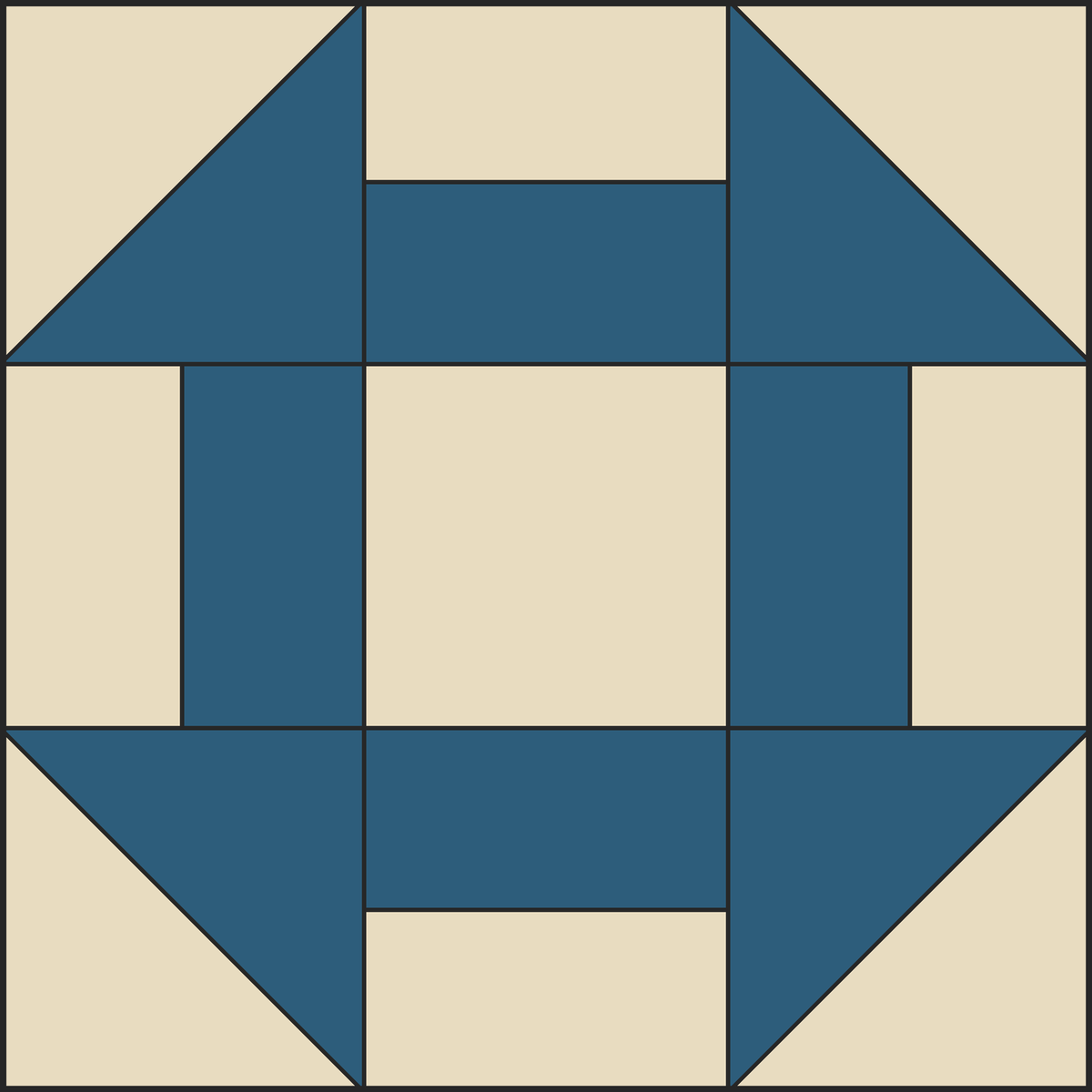 Churn Dash quilt block