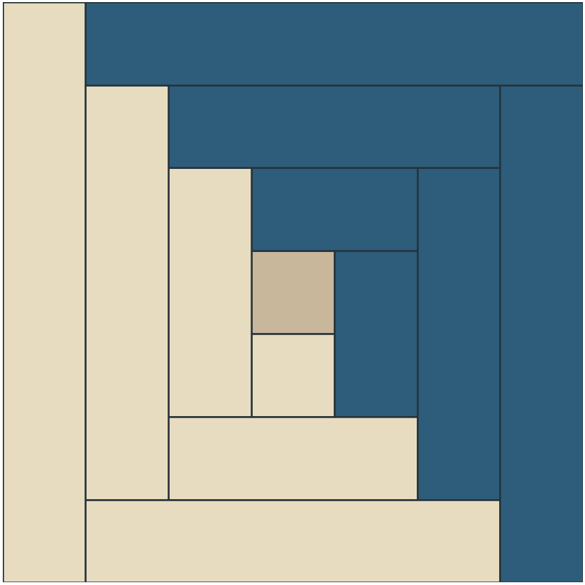 Log Cabin quilt block