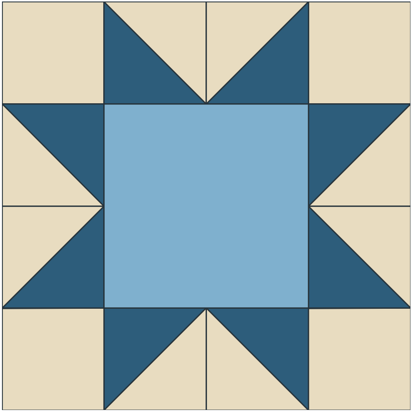 Sawtooth Star quilt block
