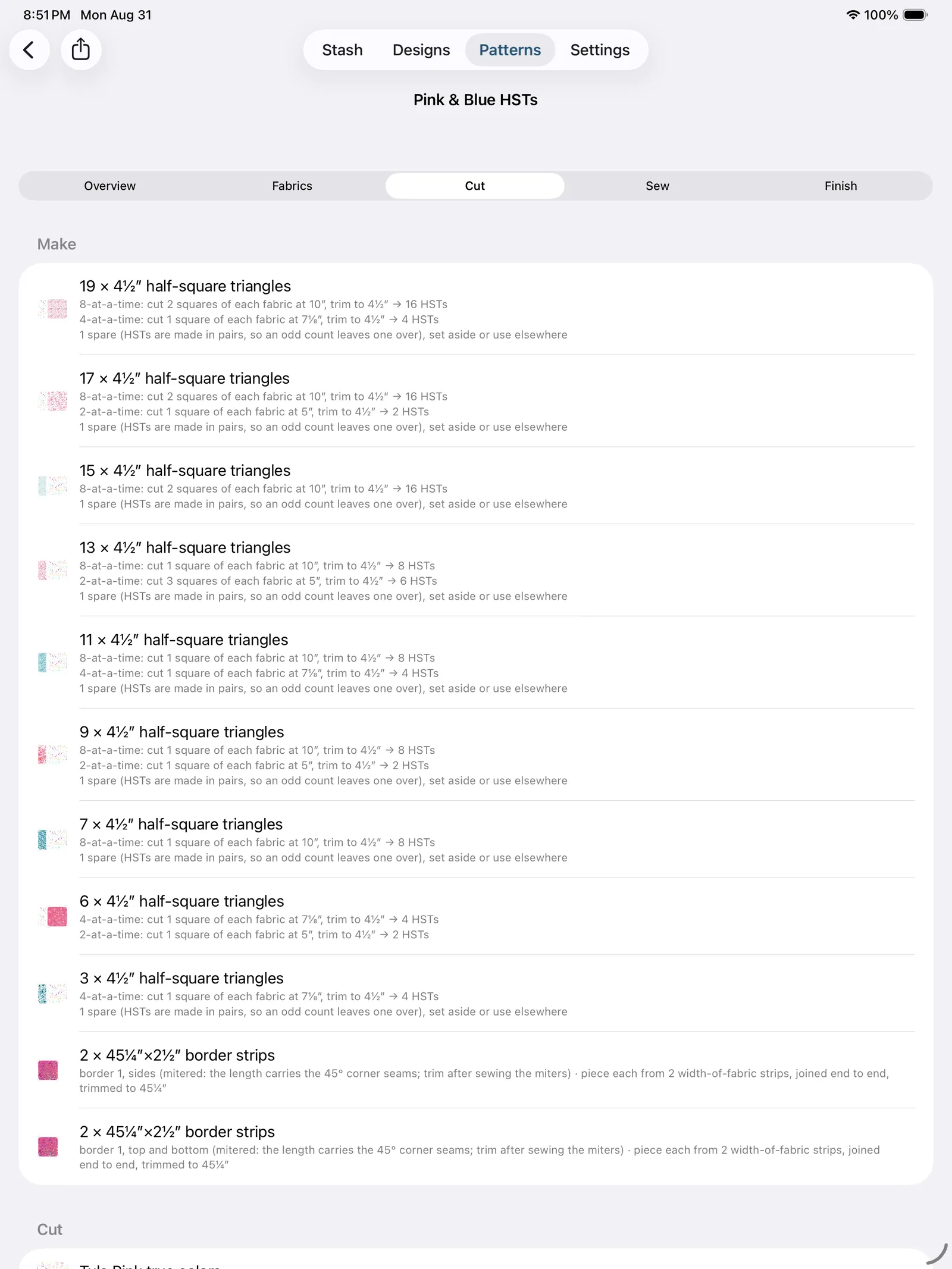 The generated pattern