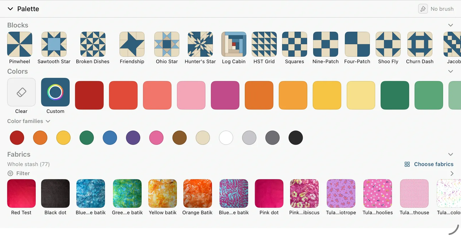The palette